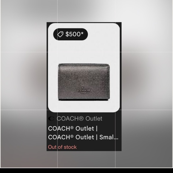 Coach Charcoal Card Wallet - Picture 4 of 4